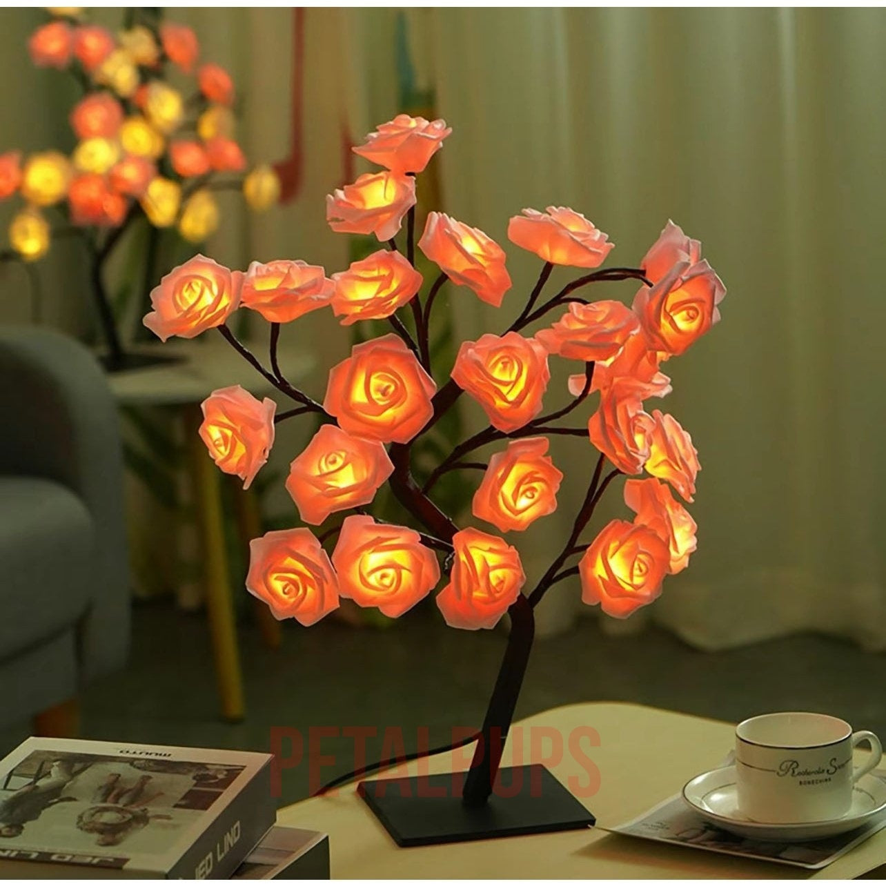 Rose tree- 1pc- USB Powered Table Lamp Decor