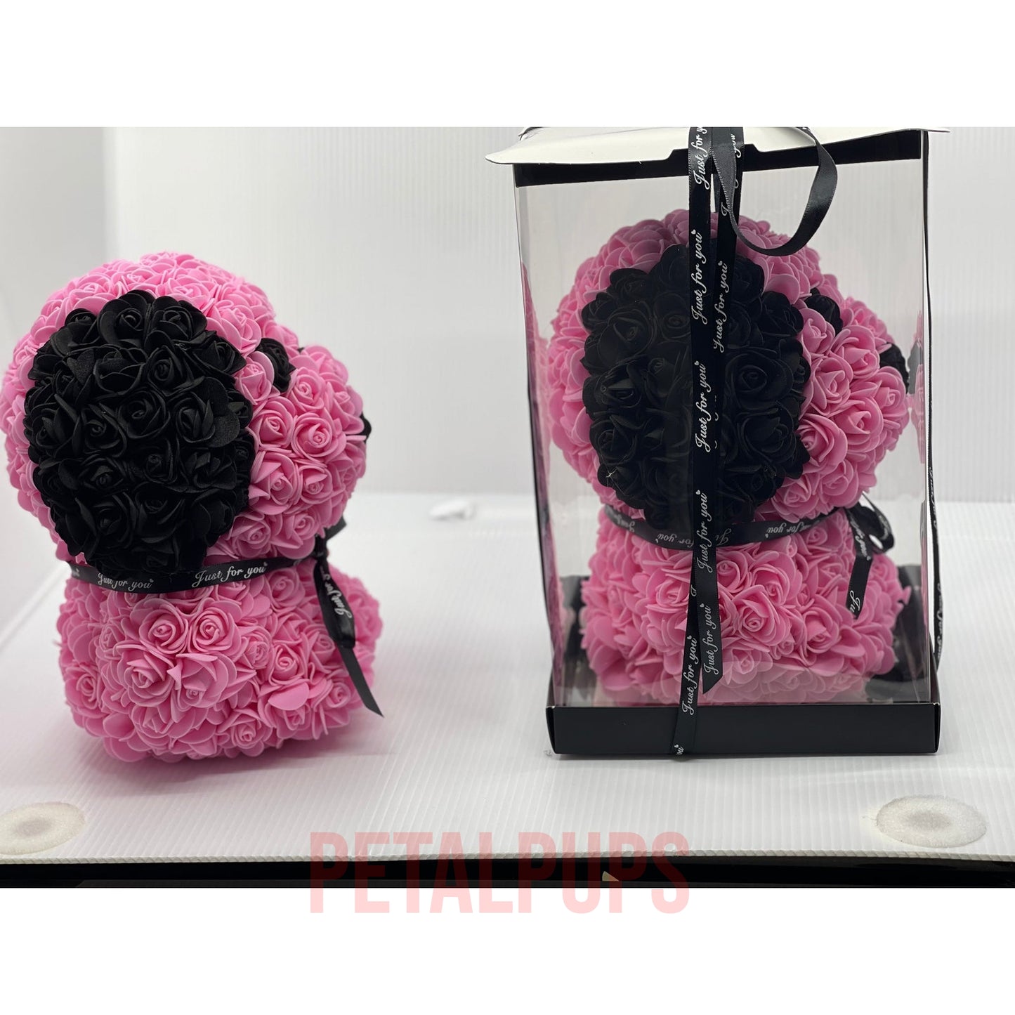 Pink Rose Teddy Dog