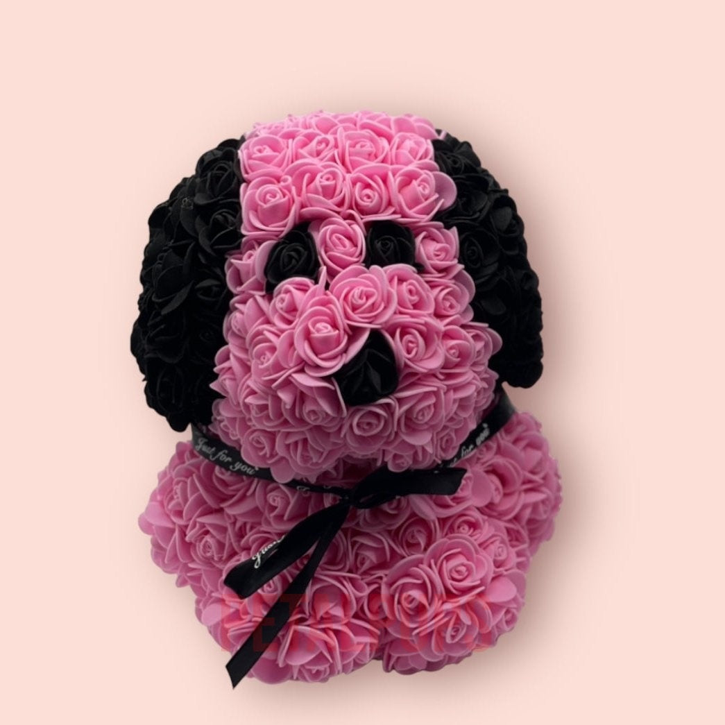 Pink Rose Teddy Dog